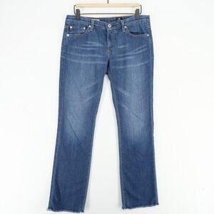 AG Adriano Goldschmied Jeans Womens 30R Blue The Ballad Slim Bootcut Frayed‎ Hem